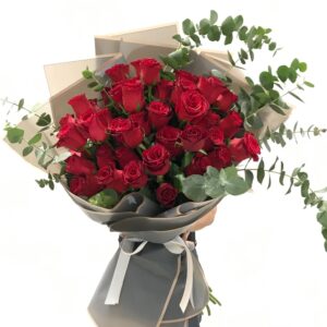 Fifty red roses